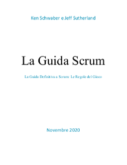 Frontispiece of the Scrum Guide in Italian